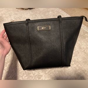 Leather DKNY Zipper Tote